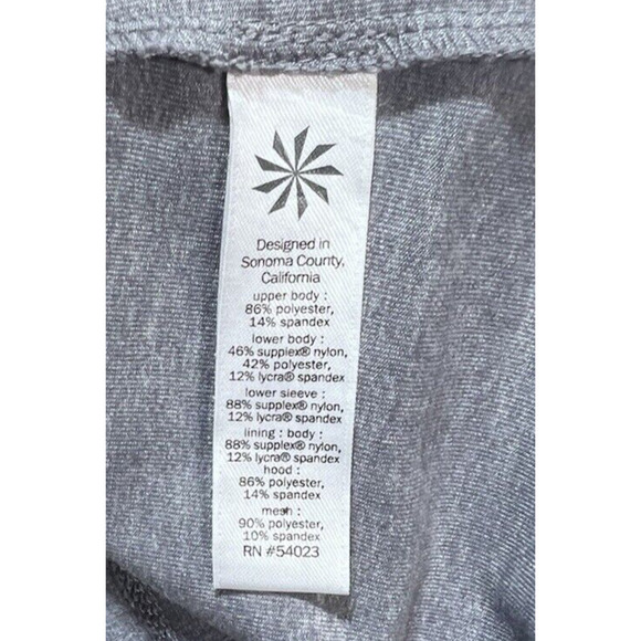 Athleta Jacket Women M White Gray Heather Full Zip Hiking Gorpcore Outdoor Basic - Picture 10 of 12